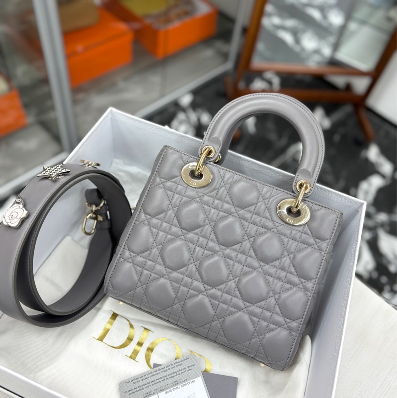 Dior大象灰四格徽章戴妃-3