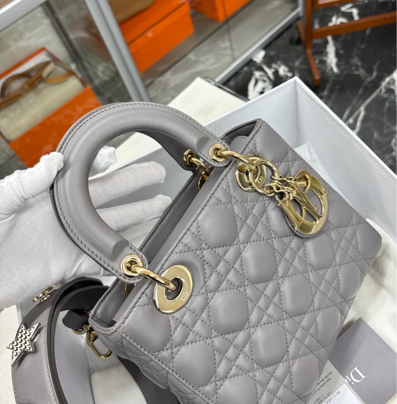 Dior大象灰四格徽章戴妃-4