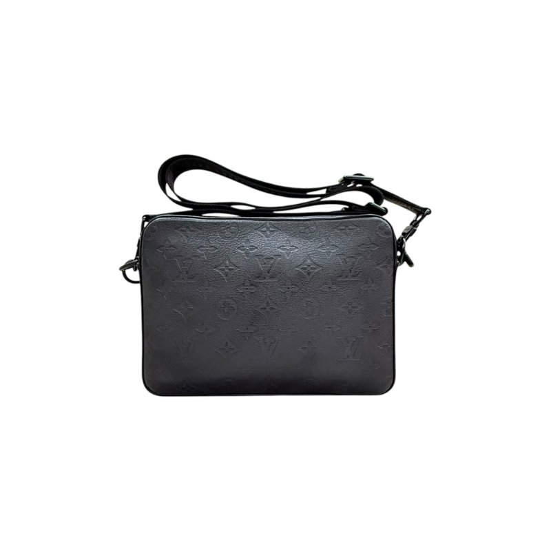 Louis Vuitton - 黑色牛皮壓紋Trio黑武士郵差包-1