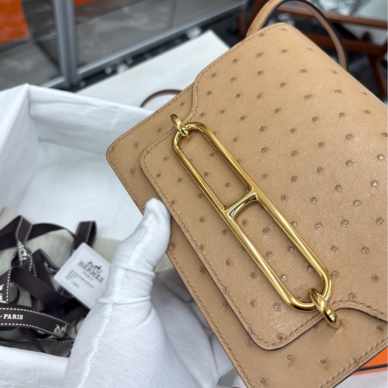 Hermès鴕鳥皮Roulis mini-4