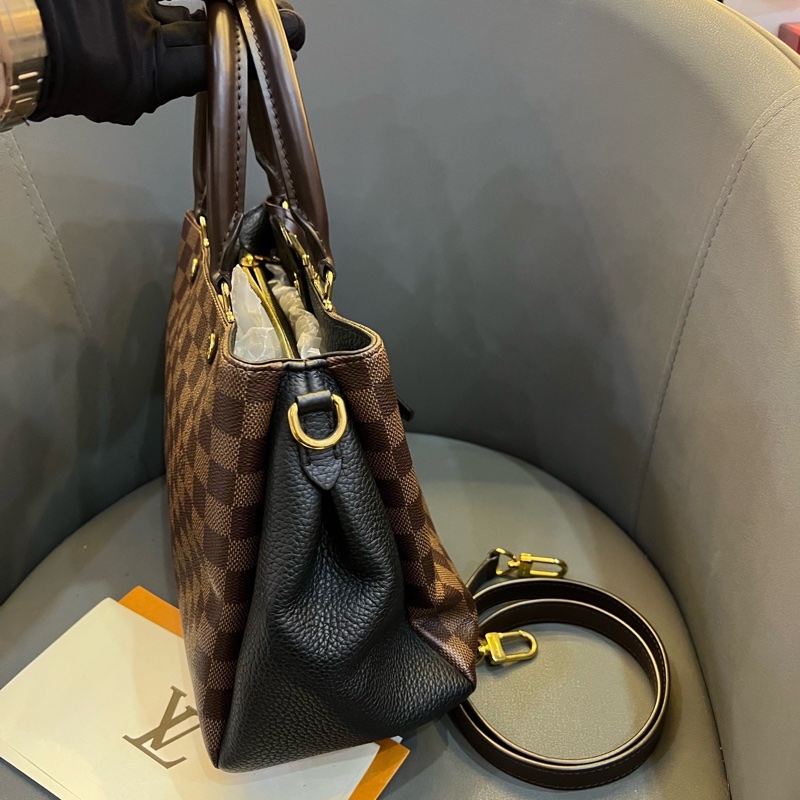 98新路易威登/Louis Vuitton  N41673 咖色棋盤格拼黑色小牛皮-1