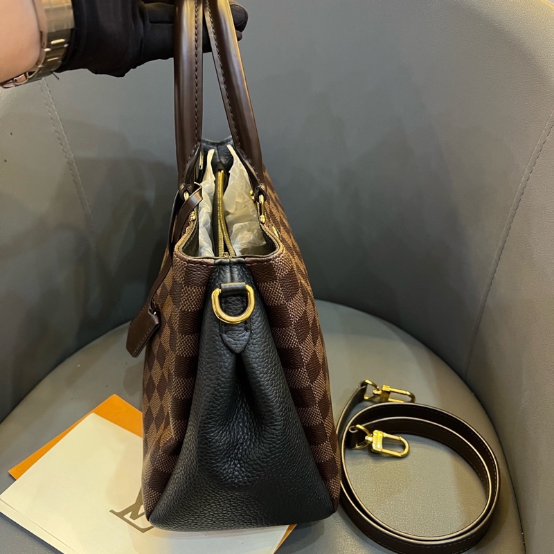 98新路易威登/Louis Vuitton  N41673 咖色棋盤格拼黑色小牛皮-2