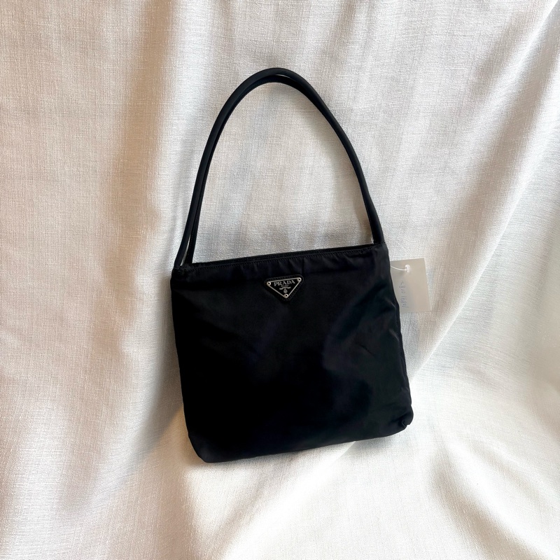 Prada 經典黑色尼龍托特包 Nylon tote bag 單肩包 手提包 23cm-1