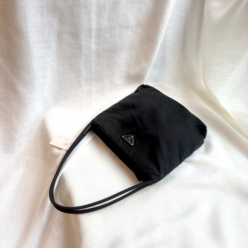 Prada 經典黑色尼龍托特包 Nylon tote bag 單肩包 手提包 23cm-3