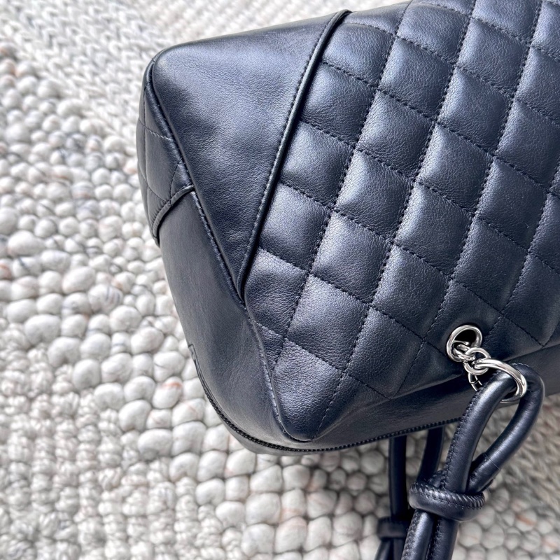 Chanel全黑康鵬枕頭包-7