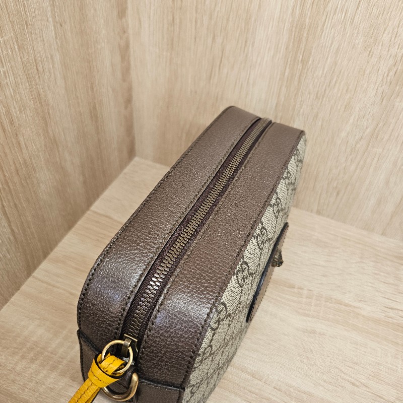 [新年到優惠經典相機包😳] Gucci老花虎頭綠紅綠背帶拉鏈相機包-4