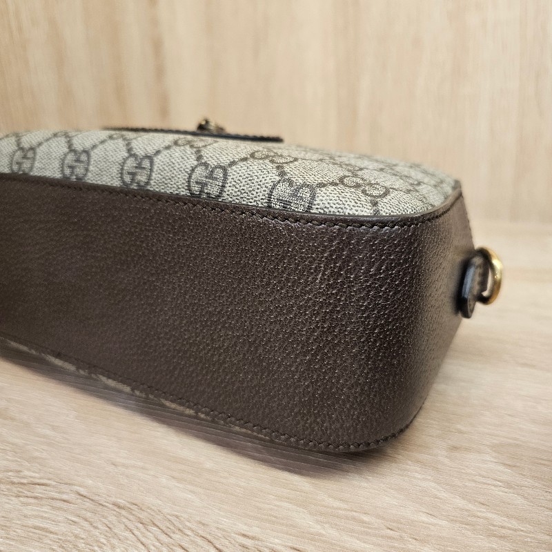 [新年到優惠經典相機包😳] Gucci老花虎頭綠紅綠背帶拉鏈相機包-10