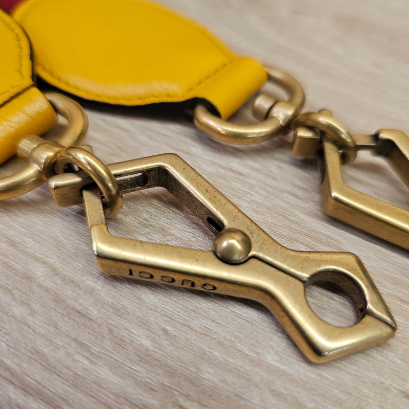 [新年到優惠經典相機包😳] Gucci老花虎頭綠紅綠背帶拉鏈相機包-16