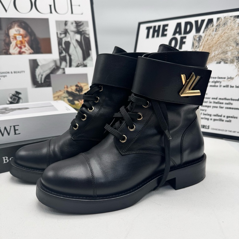 97新LV路易威登 wonderland黑金短靴 36碼 無附件-8