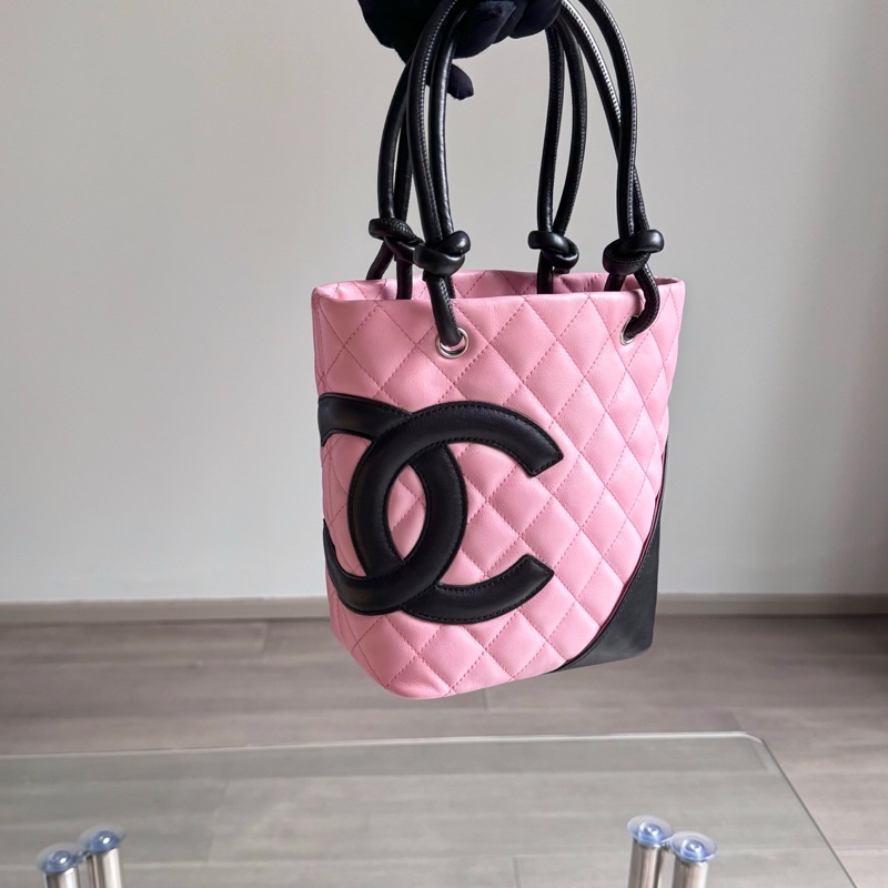 Chanel 粉色康鵬菜籃子-0