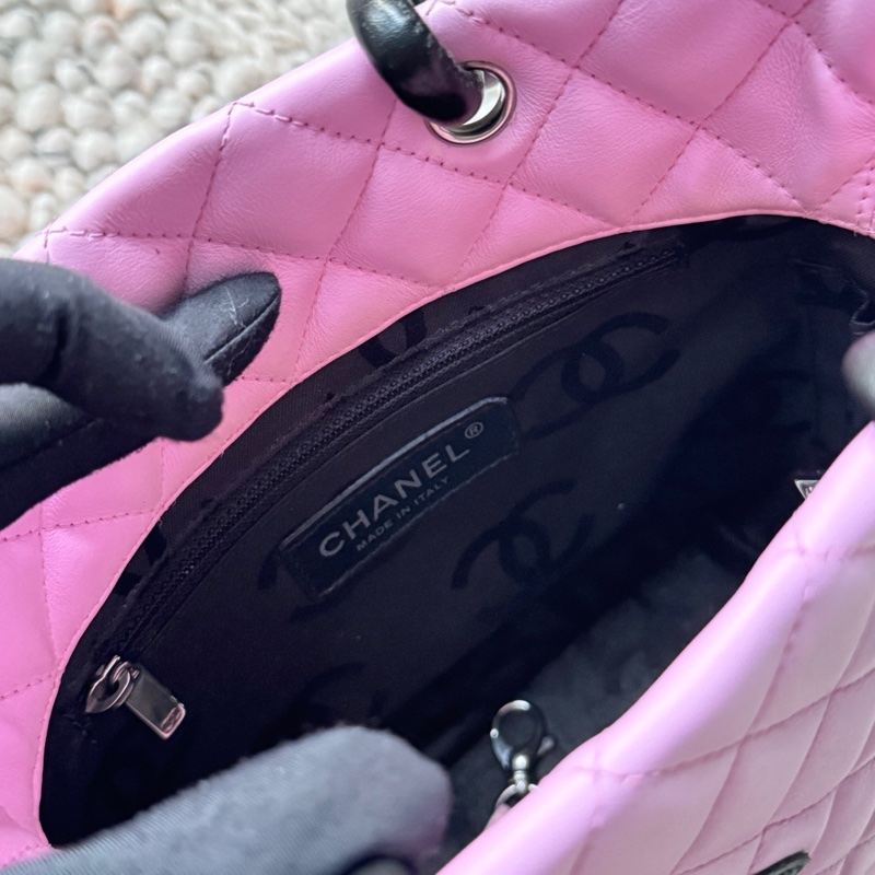 Chanel 粉色康鵬菜籃子-8