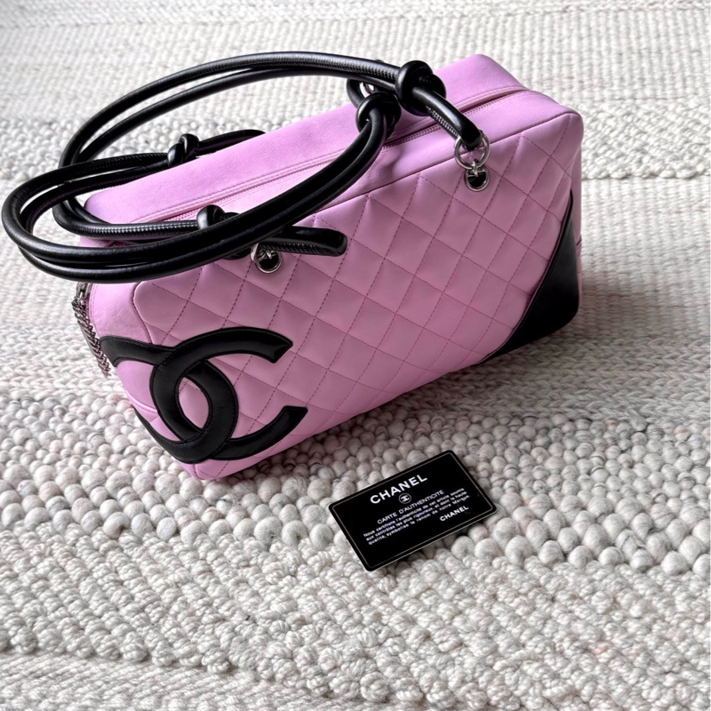 Chanel 粉色康鵬枕頭包-0