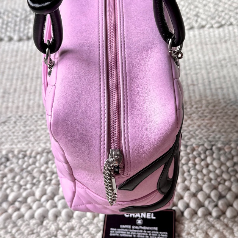 Chanel 粉色康鵬枕頭包-4