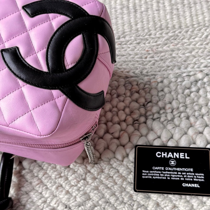 Chanel 粉色康鵬枕頭包-6