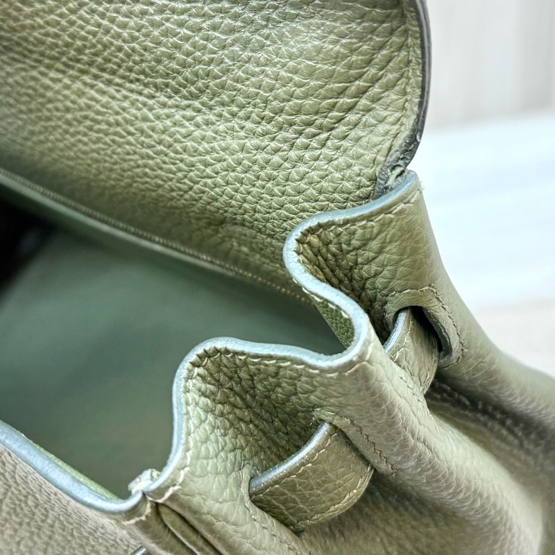 HERMES C6橄欖綠金釦Togo皮kelly32手提肩背-24