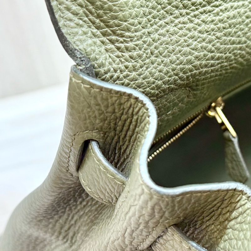 HERMES C6橄欖綠金釦Togo皮kelly32手提肩背-25