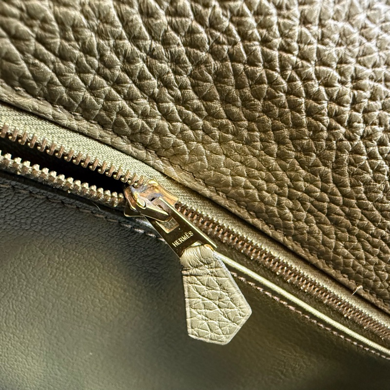 HERMES C6橄欖綠金釦Togo皮kelly32手提肩背-27