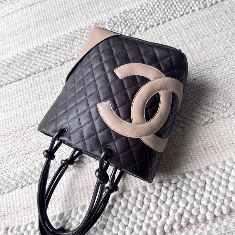 Chanel 米棕色康鵬菜籃子-2