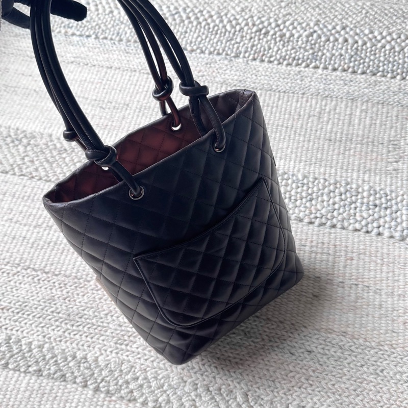 Chanel 米棕色康鵬菜籃子-4