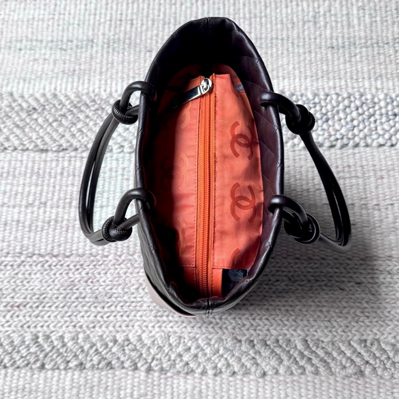 Chanel 米棕色康鵬菜籃子-6