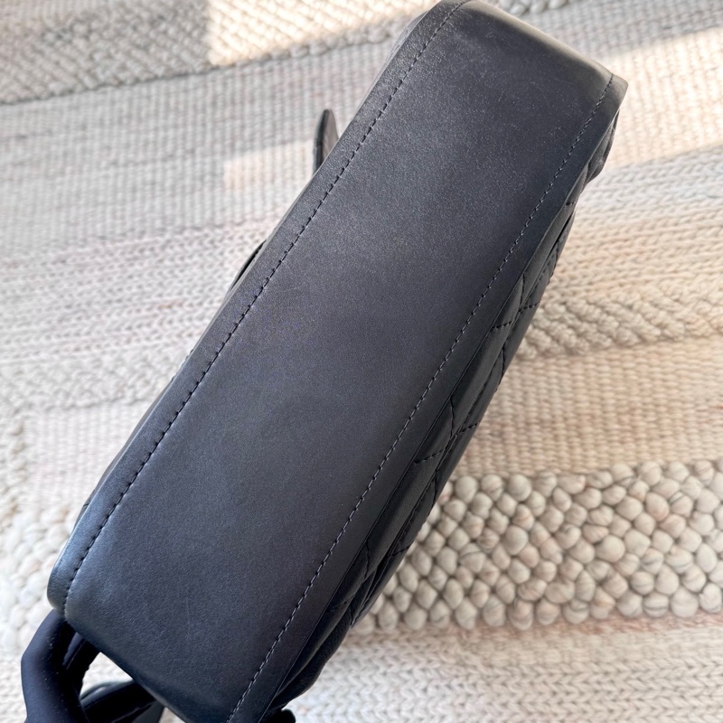 Chanel 黑銀雙鏈條機場包-5