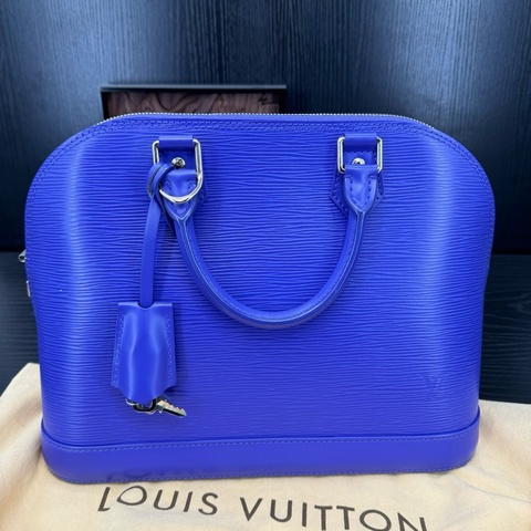98新LV Alma水波紋貝殼包 藍色 無附件