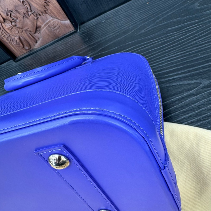 98新LV Alma水波紋貝殼包 藍色 無附件-9