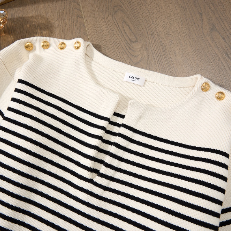 ❤️CELINE 條紋針織上衣 明星同款-4