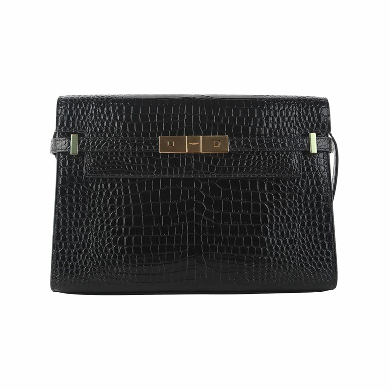 【包稅】SAINT LAURENT 鱷魚紋曼哈頓單肩包 579271-0
