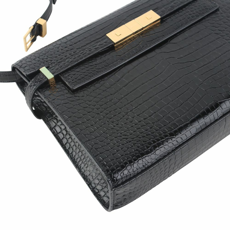 【包稅】SAINT LAURENT 鱷魚紋曼哈頓單肩包 579271-4