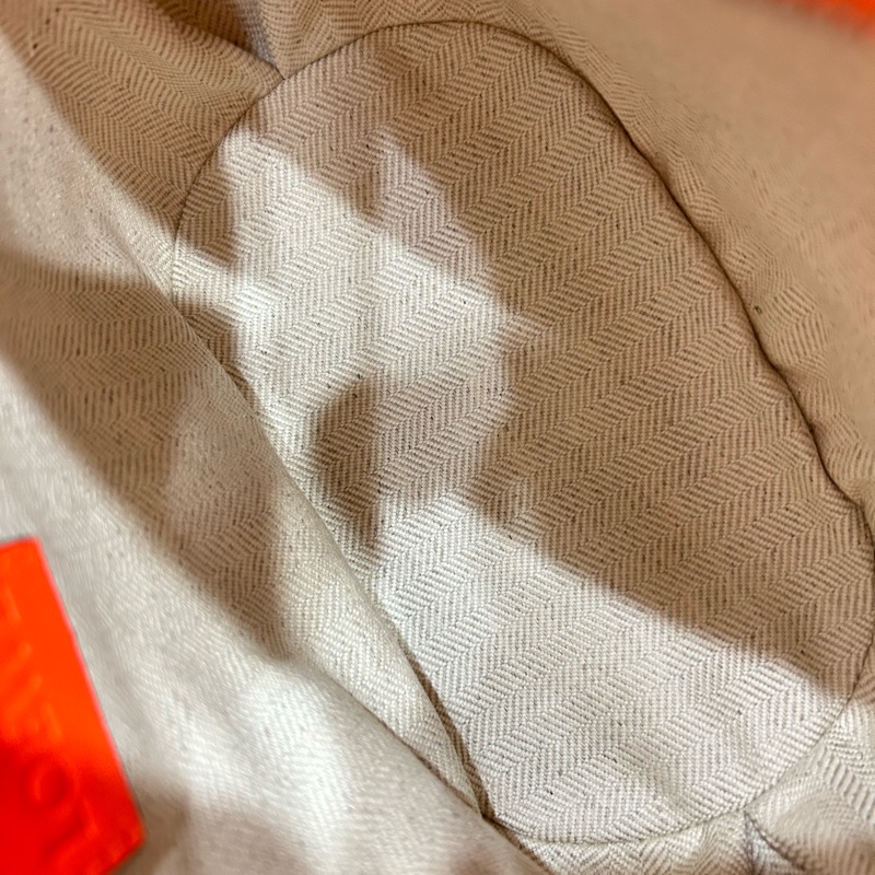 #近新 Loewe 撞色草編包 竹編包-7