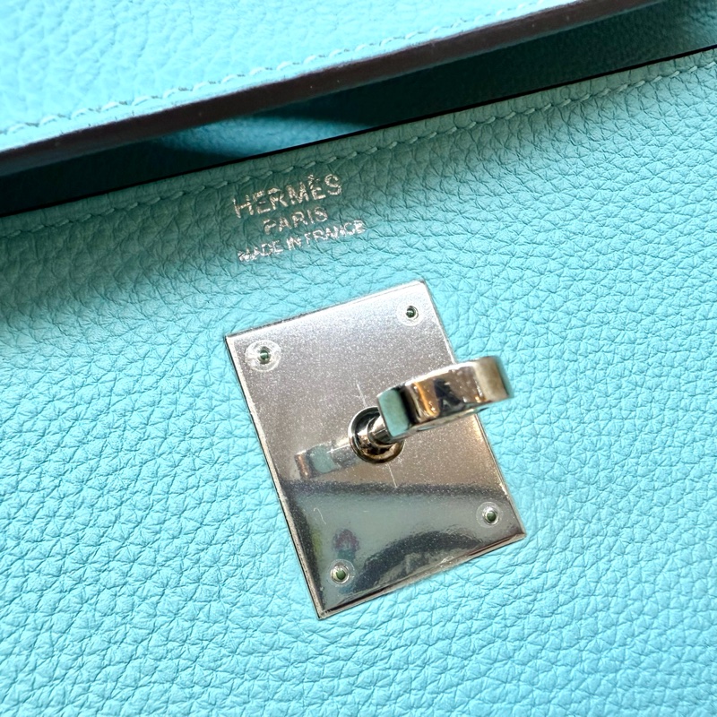 hermes 3P環礁藍銀釦Togo皮kelly32-14