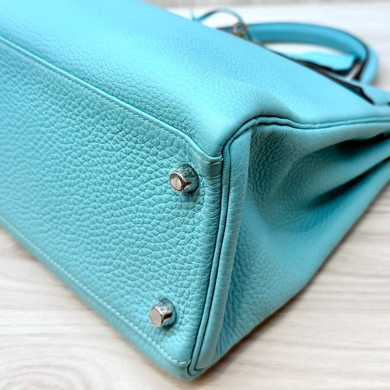 hermes 3P環礁藍銀釦Togo皮kelly32-20