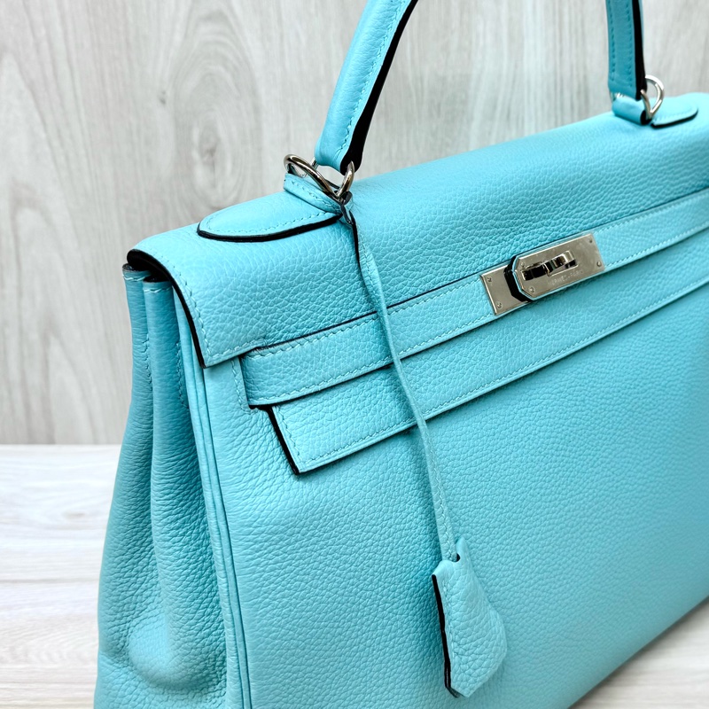 hermes 3P環礁藍銀釦Togo皮kelly32-21
