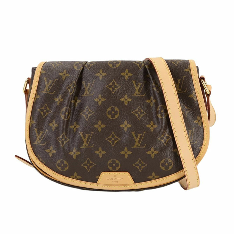 路易威登 Monogram Menilmontant PM 單肩包，棕色，M40474，金色五金-0