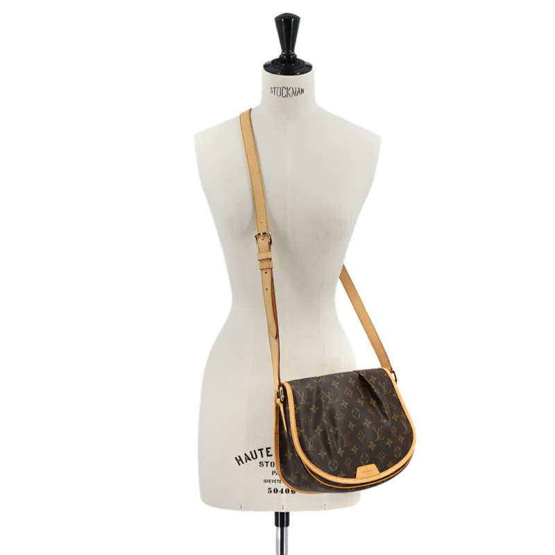 路易威登 Monogram Menilmontant PM 單肩包，棕色，M40474，金色五金-9