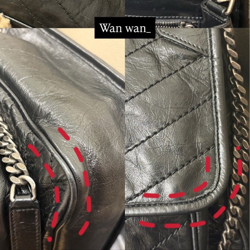 YSL✨Saint Laurent Niki 黑銀 中號 新款 D扣 肩背包 斜背包-10