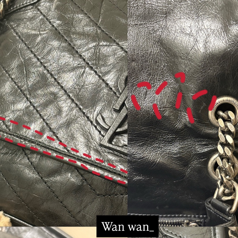 YSL✨Saint Laurent Niki 黑銀 中號 新款 D扣 肩背包 斜背包-11