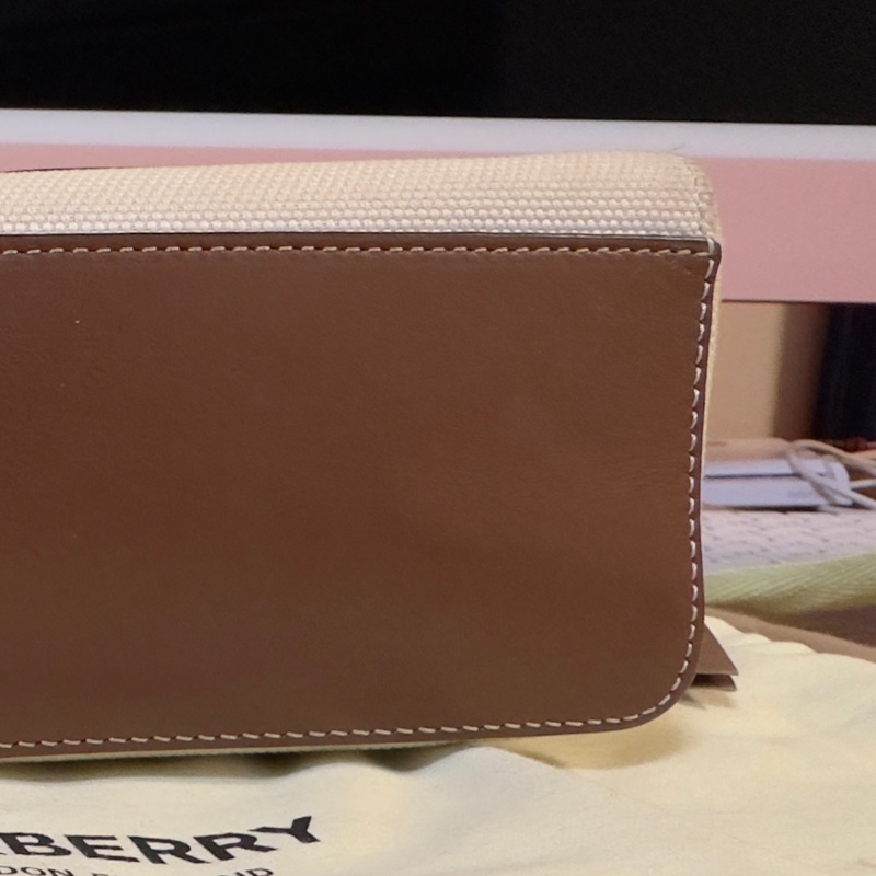 BURBERRY 巴寶莉 Horseferry印花帆布Note 斜背包 米白-8