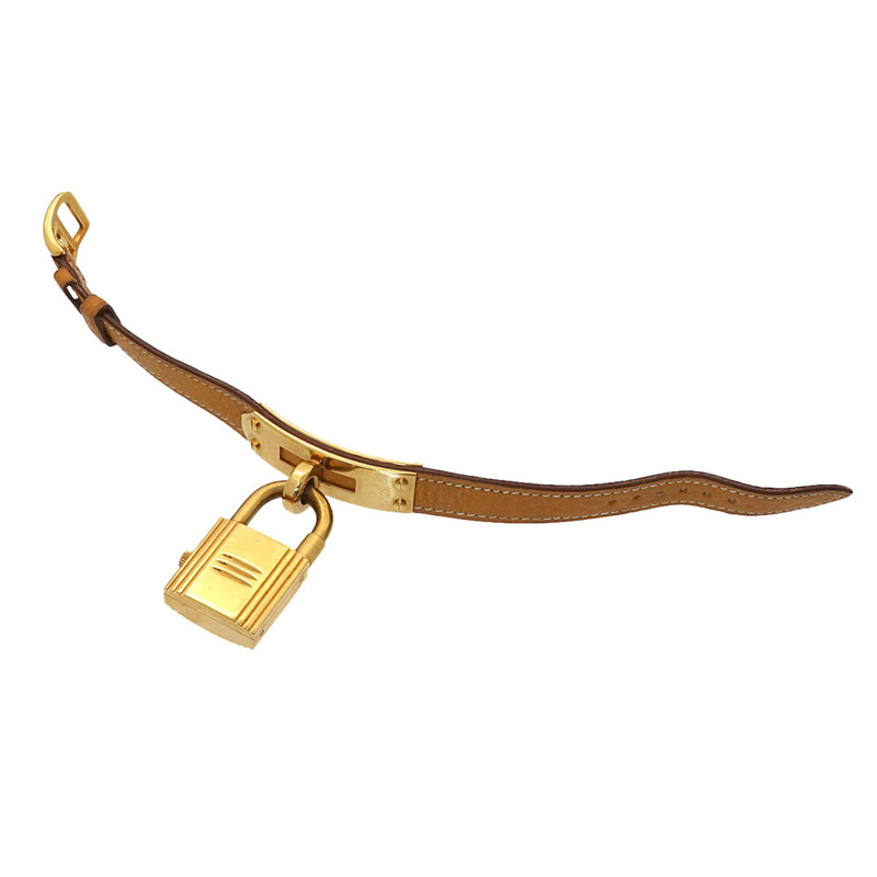 愛馬仕 Kelly 女士腕錶，金色石英錶，配 Cadena 錶帶-5