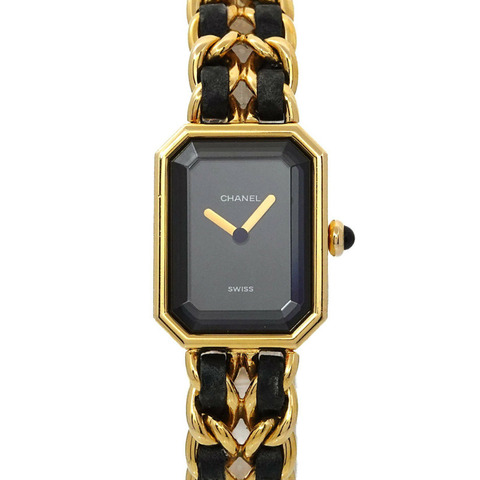 香奈兒 Premiere 女士腕錶，L 碼，H0001，黑金配色，石英機芯