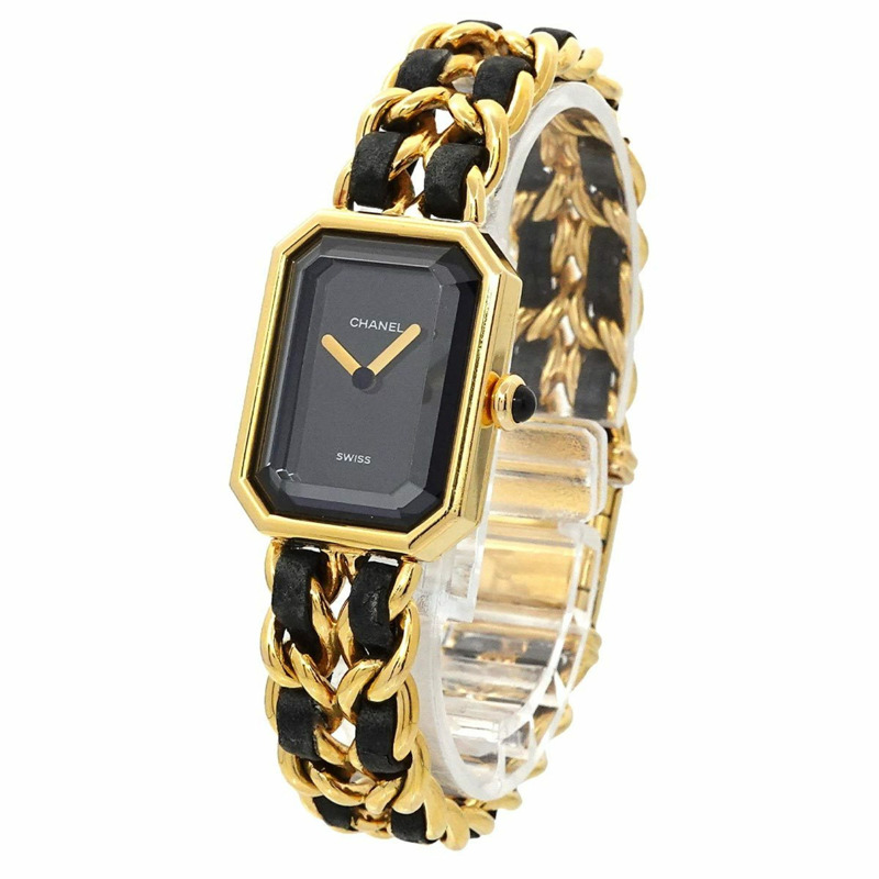 香奈兒 Premiere 女士腕錶，L 碼，H0001，黑金配色，石英機芯-1