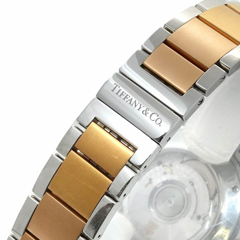 Tiffany & Co.) Atlas 雙色男士腕錶，34876045，日期顯示，銀色錶殼，18K 玫瑰金錶殼，自動上鍊-6