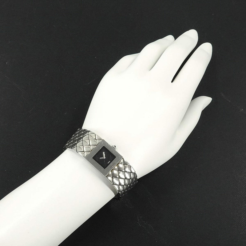 香奈兒 Matelasse H0009 女士黑色石英腕錶-3