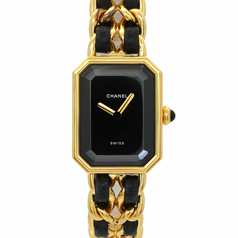 香奈兒 Premiere 女士腕錶，M 碼，H0001，黑金配色，石英機芯-0