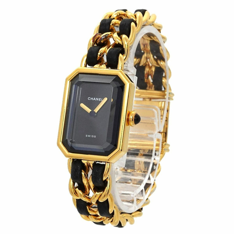 香奈兒 Premiere 女士腕錶，M 碼，H0001，黑金配色，石英機芯-2