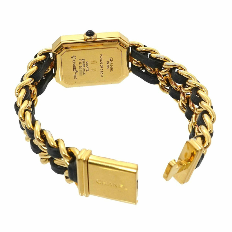 香奈兒 Premiere 女士腕錶，M 碼，H0001，黑金配色，石英機芯-4