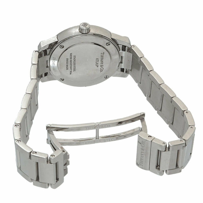 Tiffany & Co.) Atlasdome 35188576 女士粉紅日期石英腕錶-4