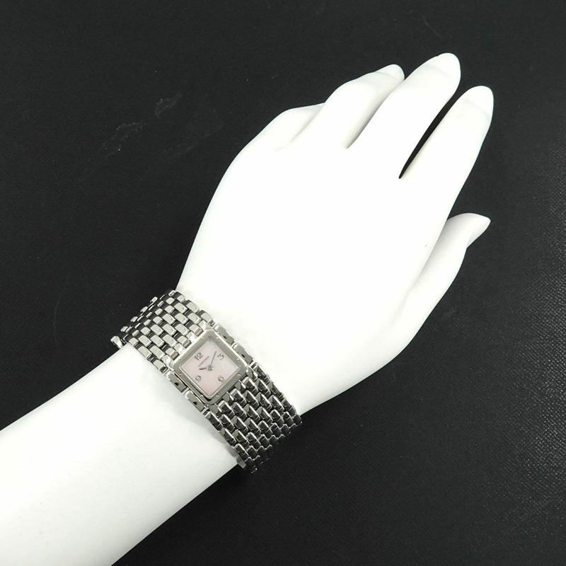 卡地亞 Panthere Ruban W61003T9 女士粉紅貝殼石英腕錶-3