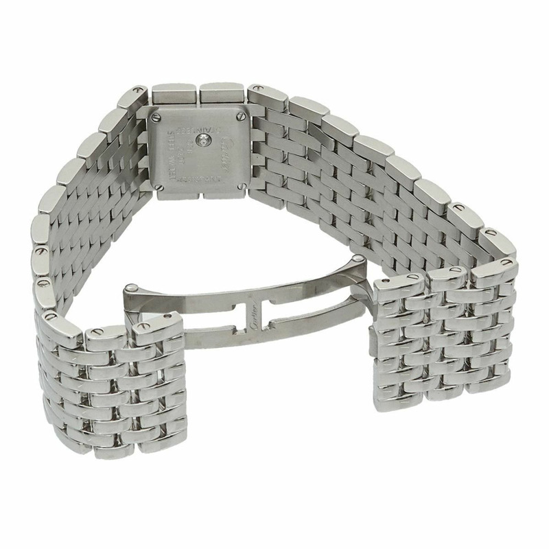 卡地亞 Panthere Ruban W61003T9 女士粉紅貝殼石英腕錶-4